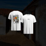 Camiseta niño «echar Raíces y vivir donde uno nace» color blanco versión Miajadas