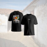 Camiseta oversize "echar Raíces y vivir donde uno nace" color negro versión Miajadas