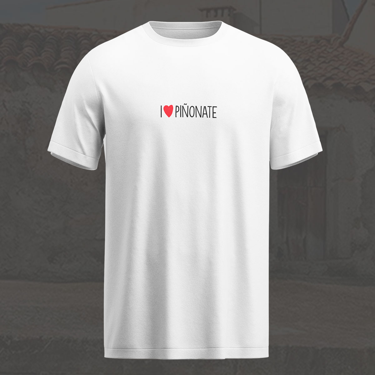 Camiseta blanca adulto corte clásico "I love Piñonate" 2 Camiseta de extremadura - I Love piñonate