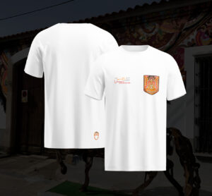 Camiseta blanca adulto corte clásico "Más bonita de La Zarza es nuestra virgen morena"